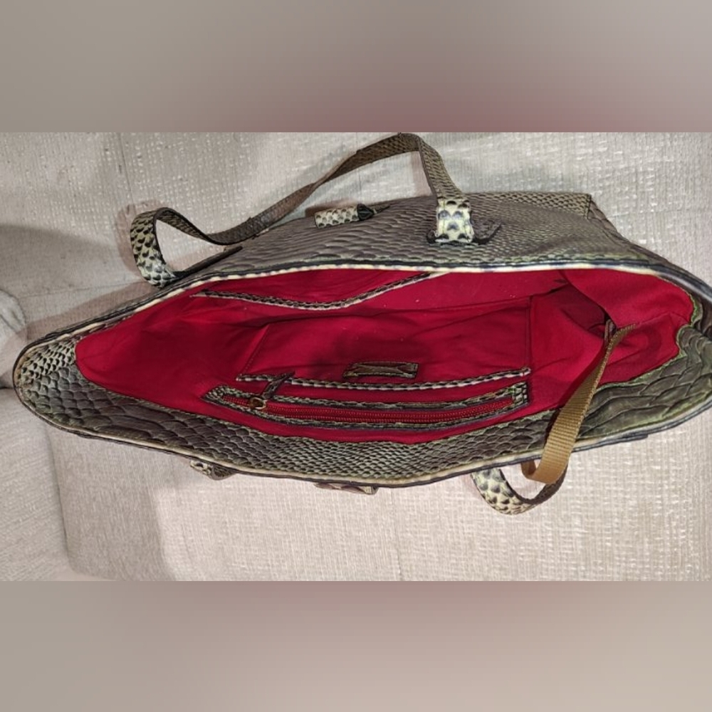 Dooney And Bourke Python-Embossed Gray Handbag - image 6